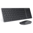 thumbnail image 1 of Wireless Bluetooth Keyboard and Mouse for Mac, Multi-Device Rechargeable Slim Keyboard and Mouse Stainless Steel Full Size, Compatible with MacBook Pro/Air, iPad, iMac - Space Gray, 1 of 7