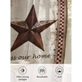 thumbnail image 6 of Sheer Curtains 63 Inch Length, Texas Star Vintage Semi Sheer Curtains Light Filtering Window Treatment, Bless Our Home Western Stars Country Privacy Voile Drapes for Living Room Bedroom 52x63 Inch, 6 of 7