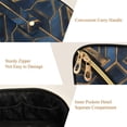 thumbnail image 5 of FORMRS Makeup Bag Travel Cosmetic Organizer for Women Fold Flat Zipper Pouch with Handle, Elegant Geometric Pattern, 5 of 8
