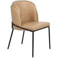 thumbnail image 6 of Meridian Furniture Jagger Tan Vegan Leather Dining Chair (Set of 2), 6 of 9