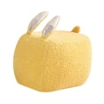thumbnail image 1 of Bunny Ottoman Foot Rest Children Floor Stool Pouf Change Shoes Bench Compact for Yellow, 1 of 8