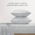 thumbnail image 3 of Noble Linens 4 Piece Holiday Microfiber Bed Sheet Set, Let It Snow, Queen, 3 of 13