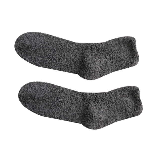 Xingzhi WarmMenSocksSolidColorMidCalfSocksAutumnWinterStyleCoralVelvetThickenedFloorSocks