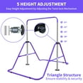 thumbnail image 3 of Ambifirner 5-Level Kids Gymnastics Bar - 35"-51" Adjustable Training Bar with 140lbs Capacity, Steel Triangular Frame & Foldable Design for Home Gym (Ages 3-9, Purple), 3 of 7