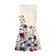 thumbnail image 6 of UPPADA Women's Summer Beach Dress Floral Print Midi Sundress Sleeveless Casual T-Shirts Dress V Neck Loose Boho Tank Dresses Dresses for Women on Sale White,L, 6 of 7
