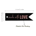 thumbnail image 5 of Inkdotpot Pack Of 100 Made With Love Text Favor Paper Tags Craft Real Rose Gold Foil Hang Tags, 5 of 6