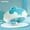 Sky Blue, variant on Dinosaur-Shaped Baby Shower Cap - Waterproof & Soft Fit for Infants, Adjustable Buckle & Ear Protection Design