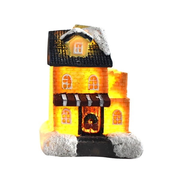 Decoraciones Navideñas Cabaña Iluminada Con Luces Casa De Ensueño Europea Con Vistas A La Nieve Regalos Para Niños Decoraciones Navideñas