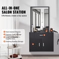 thumbnail image 5 of KFFKFF Salon Bracket Storage Cabinet Wall Mounted for Hair Stylist Mirror, 5 of 9