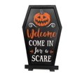 thumbnail image 1 of Way To Celebrate 15 Inch Coffin Shaped Halloween Sign, 1 of 4
