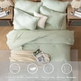 thumbnail image 2 of Davulos 7 Pieces Green Bed in a Bag Queen Comforter Set, Soft Shabby Chic Bedding Set Geometric Boho Bohemian Bed Set with Comforter, Sheets, Pillowcases & Sham, 2 of 9