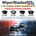 thumbnail image 2 of 2002 Suzuki Vitara Beam Wiper Blades Wipers w/1yr Warranty (Set of 3) w/Rear Wiper (WiperBladesUSA), 2 of 5