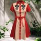 thumbnail image 1 of Vestidos de Verano Para Mujer, Vestido Camisero Con Estampado de Flores Occidentales, Vestidos Midi Informales de Estilo Retro Con Botones Para Mujer, 1 of 3