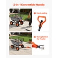thumbnail image 4 of VEVOR Garden Dump Cart, 1200 lbs Poly Dump Cart, Garden Carts Dumps Wagon with Storage Fence, 2-in-1 Convertible Handle, 90° Quick-Dumps Mechanism, 180° Swivel Wheels, Yard Wagon for Plants, Soil, 4 of 9