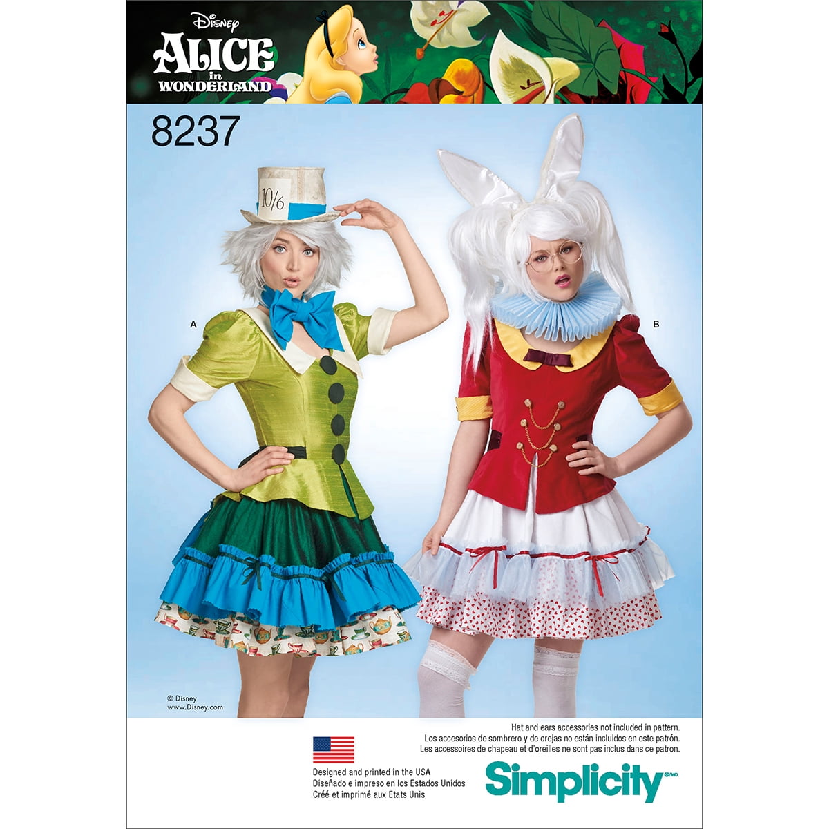 Simplicity Misses' Size 614 Alice in Wonderland Costumes Pattern, 1