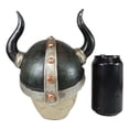 thumbnail image 3 of Viking Chieftain Warlord Warrior Odin Skull With Bull Horned Helmet Figurine, 3 of 5