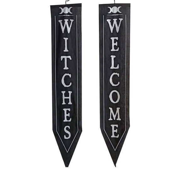 Witches Welcome Porch Banner Decoration Kit, 63", 2 Pieces, Halloween by Way To Celebrate