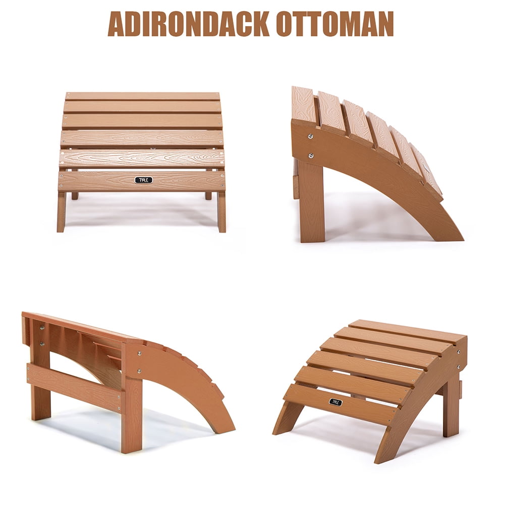 Kepooman Adirondack Footstool for Fade-Resistant Footstool for Outdoor Patio, Deck, Garden, Porch and Lawn, Brown Kepooman Adirondack Footstool for Fade-Resistant Footstool for Outdoor Patio, Deck, Garden, Porch and Lawn, Brown