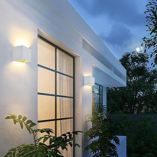 Lampe extérieure murale LED imperméable cylindrique - Comptoir des Lampes