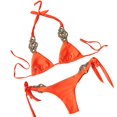 thumbnail image 4 of XIYON Bikini Sets For Women New Bikini Solid Color Split Swimsuit Handwoven Women's Swimsuit 2026 Summer Beach Wear, 4 of 8
