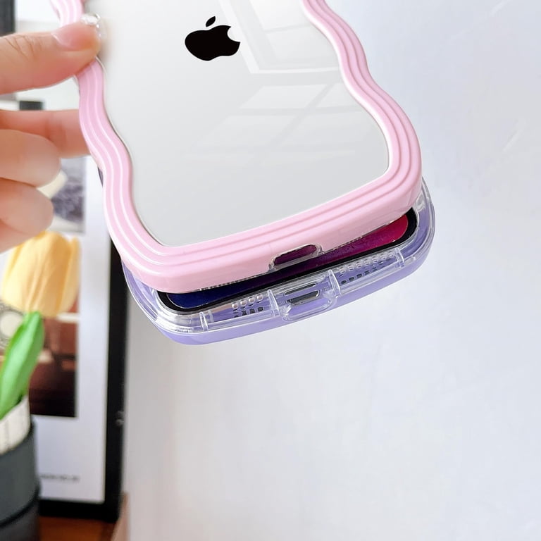 for iPhone 11 Pro Max Case Shockproof Clear Hybrid Slim Wave Frame