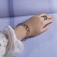 thumbnail image 1 of 2 In 1 Magic Adjustable Magnetic Therapy Transforming Bracelet Ring Folding Retractable Ring Bracelet Zircon Multilayer Twist Rings For Women, 1 of 2