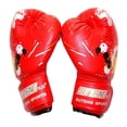 thumbnail image 3 of Dalazy 1 Paire de Gants de Boxe pour Enfants en Cuir PU Sac de Sport Gants d'Entraînement pour Enfants Sanda Gants de Boxe Rouges, 3 of 6