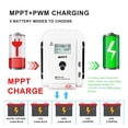 thumbnail image 2 of MPPT 12V/24V Auto Work 40A Solar Charger Controller Battery Charger Solar Panel Regulator Max PV Input 75V DC, 2 of 7