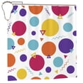 thumbnail image 1 of Polyester Fiber Shower Curtain, Multicolored Dot Print Shower Curtain, Metal Buckled Eye Waterproof Shower Curtain, Can Be Washed-72x72in, 1 of 8