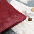 thumbnail image 6 of Home Soft Things Faux Fur Throw Pillow Cover 4 Piece Set-Ruby Wine - 20" x 20", 6 of 9