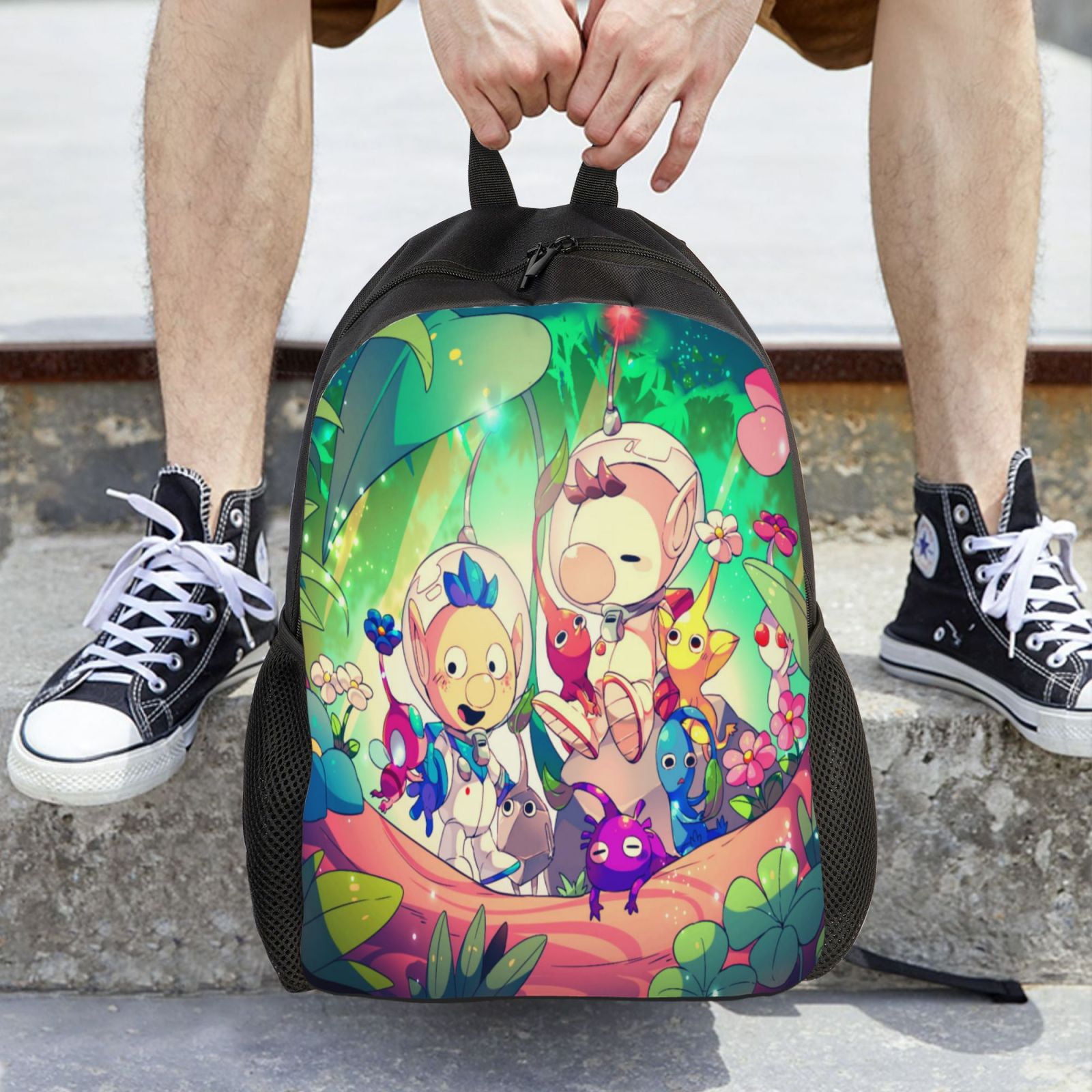 Pikmin Backpack Cute Anime Large Capacity Multifunction