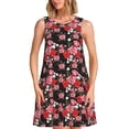 thumbnail image 1 of Fotbe Rose Flowers Vestido de Verano sin Mangas para Mujer – Vestido Midi Línea A, Estilo Camiseta Floral, Vestido Playero Casual y Fluido, 1 of 7