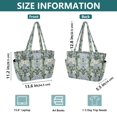 thumbnail image 4 of FORMRS Tote Bag for Women Quilted Large Capacity Travel Work Carry On Shoulder Handbag, Blue Blossom, 4 of 7
