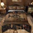 thumbnail image 3 of Camo Bass Fish Bedding Comforter Sets Fishing Bass Big Fish Bedding Set Queen Rustic Farmhouse Lake House Comforter Set Men Fisherman,Retro Tree Camouflage Cabin Quilt Set, 3 of 6