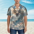 thumbnail image 2 of Balery Cool Cloud White Dragon Camisas hawaianas de manga corta para hombre, camisas playeras de corte holgado, camisas de vacaciones con botones,Large, 2 of 7