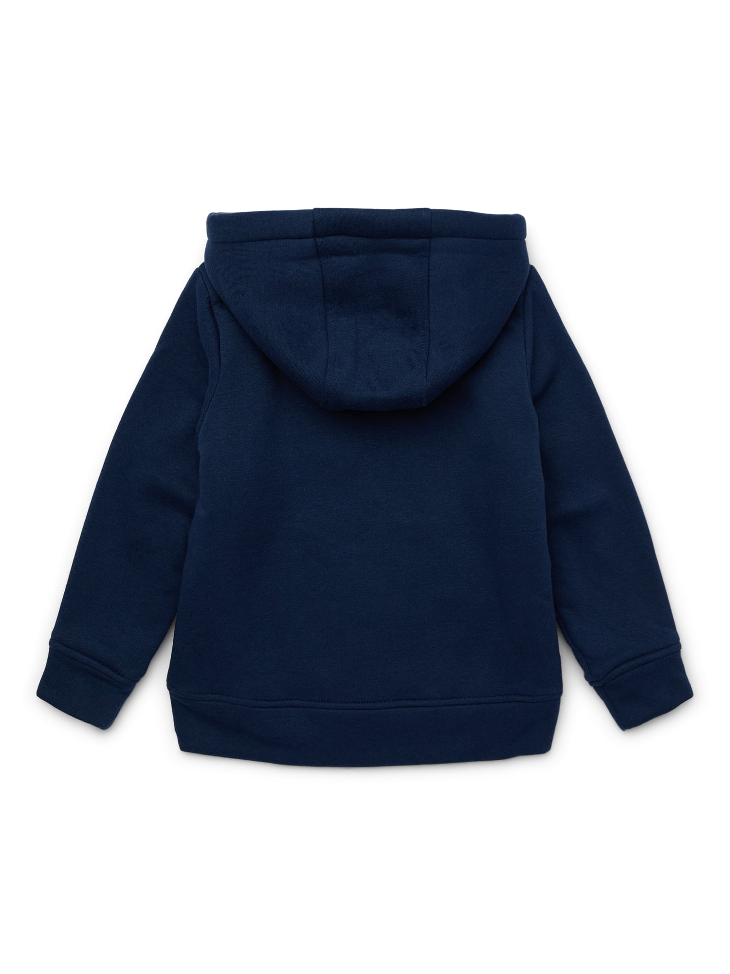 Wonder Nation Boys Kid Tough Zip Hoodie with Faux Shearling Lining, Sizes 4-18 & Husky
