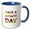 Blue/White, variant on 3drose, Cute Colorful Text Have a Blessed Day. an Elegant Typography Gift, 11oz Two-tone Yellow Mug