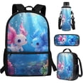thumbnail image 7 of Jeiento Axolotl Backpacks for Kids Kawaii Book Bags for Girls 9-12 Lightweight Bookbag and Lunch Box Set for Kindergarten Blue Ocean 4 Piece School Bag Set, 7 of 7