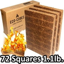 EasyGo Products Eco Cubes, Ecofriendly Fire Starter Squares, 72 Count