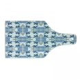 thumbnail image 1 of European Cutting Board, Roman Tile and Mosaic Design with Famous Eastern Inspired Image Print, Decorative Tempered Glass Cutting and Serving Board, Wine Bottle Shape, Blue Yellow, by Ambesonne, 1 of 1