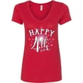 thumbnail image 3 of Inktastic Happy 4th Fourth of July Firework Women's V-Neck T-Shirt, 3 of 5