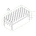 thumbnail image 2 of Modern Slat-Top Solid Acacia Wood Outdoor Coffee Table in Brown, 2 of 2
