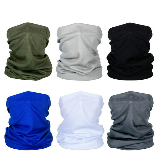 6 Pieces Summer Face Mask UV Protection Neck Gaiter Scarf Sunscreen ...