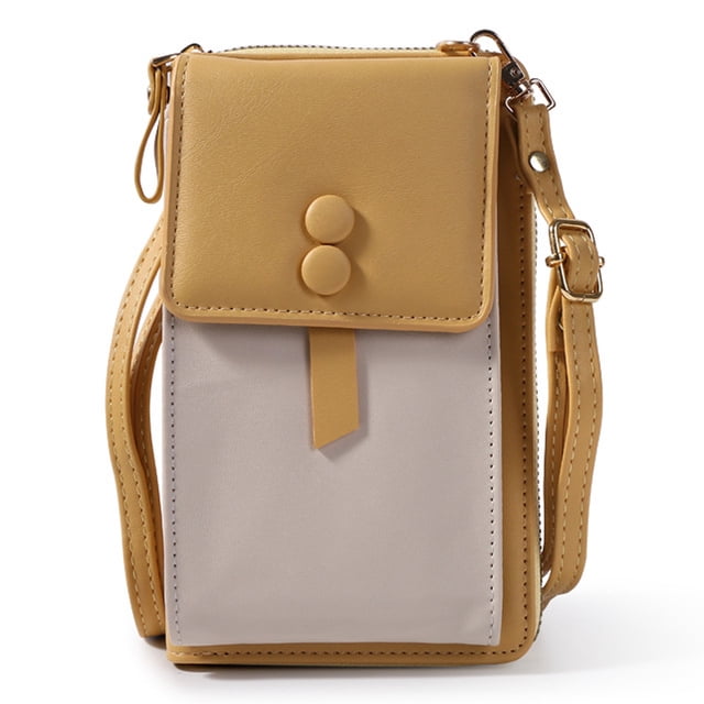 Pequeño bolso cruzado para teléfono celular para mujer con ranuras para tarjetas de crédito