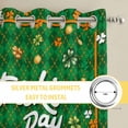 thumbnail image 6 of St Patrick's Day Kitchen Curtains Window Panels, Lucky Gnomes Shamrock Balloon Green Plaid Insulated Window Treatment Curtain, Grommet Curtains for Bedroom/Living Room/Bathroom, 2 Piece 52"Wx72"L, 6 of 8