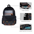 thumbnail image 4 of Zufioo Mexican Flower Pattern Adult Backpack,Wear-resistant and Breathable Multi-pocket Backpack, Suitable for Travel, Business and Outdoor Activities, 4 of 9