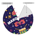 thumbnail image 6 of Cauagu 36" Christmas Tree Skirt Happy Mardi Gras Pattern Christmas Tree Decorations Tree Mat for Xmas Decorations Occasion Holiday Home Decor -36", 6 of 7