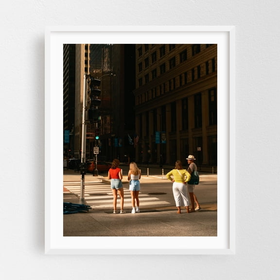 Waiting - Chicago Illinois Photography White Framed Wall Art Print 16 x 20 inches