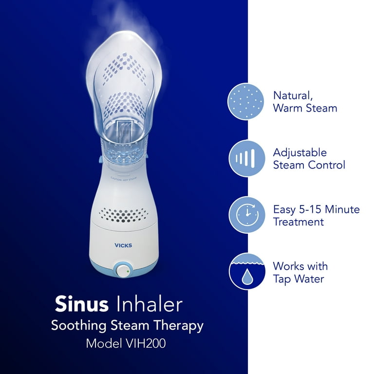 Vicks Non Medicated Steam Sinus Inhaler with 4 Bonus VapoPads, for