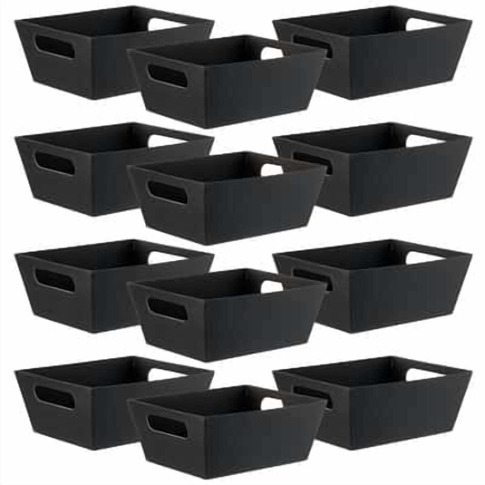 16 Pack Extra Large Cardboard Gift Baskets – 12x10 Inches With Handles, Brown, DIY Tray For Parties 1 thumbnail image